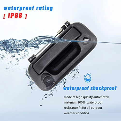 Rear View Backup Tailgate Handle and Reverse Parking Camera - starlight night vision Universal RCA connector