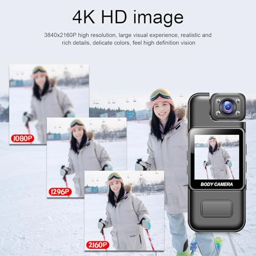 Body Video Recording Camera - 4K 128GB