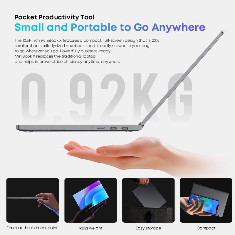MiniBook X - 10.51'' N150 16GB DDR5 512GB SSD