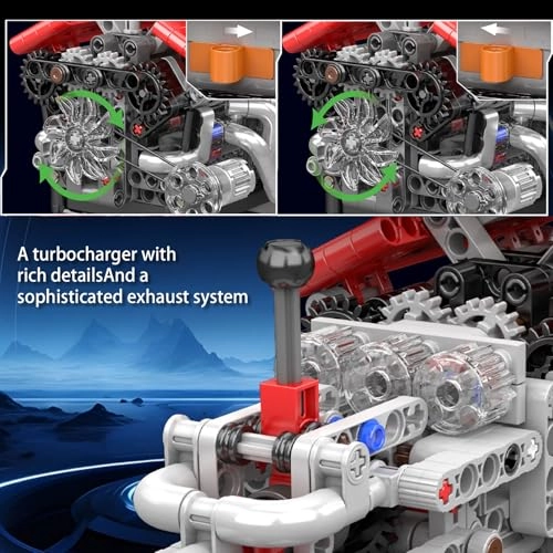 FE V12 Engine (10226) - 863+PCS Gearbox 12-Cylinder