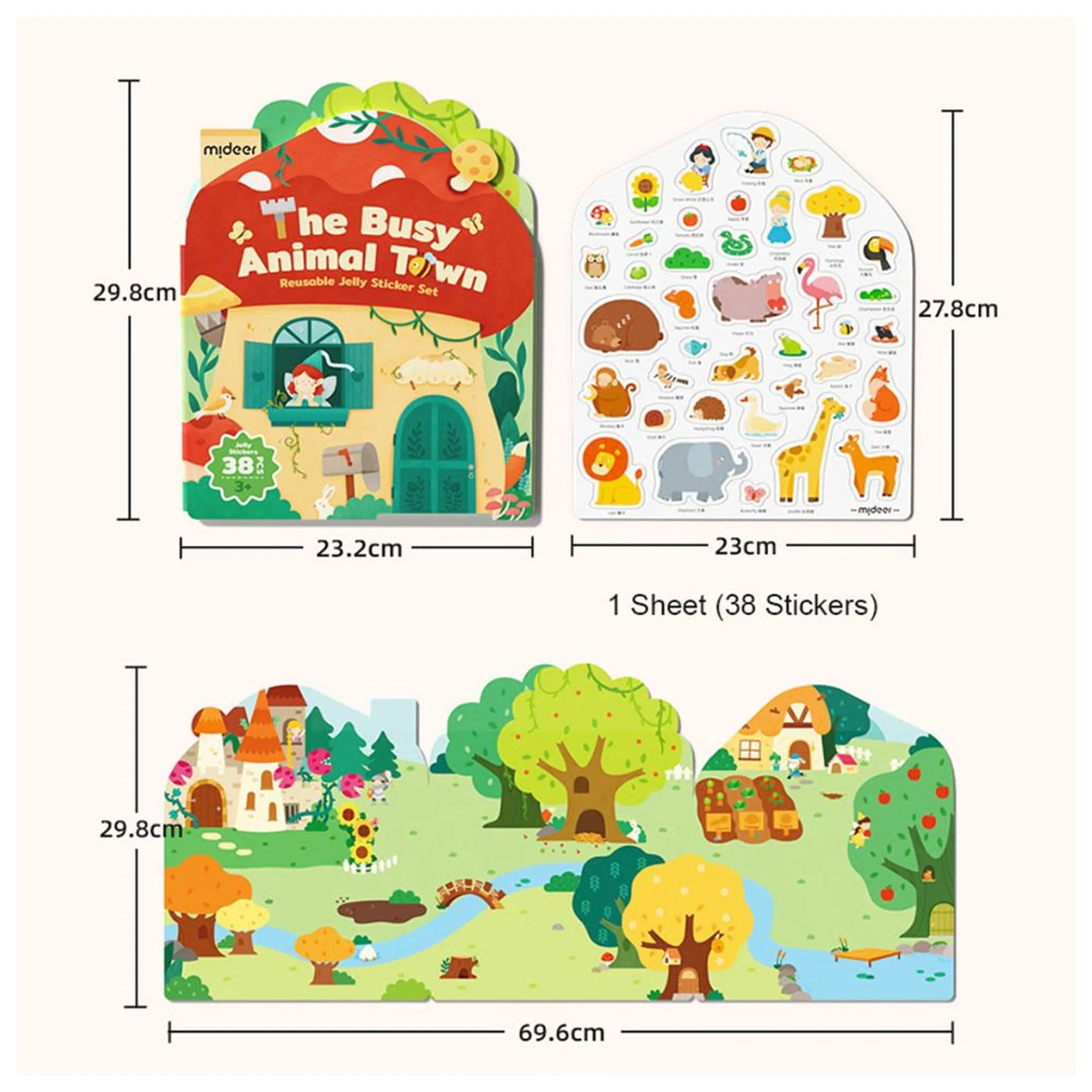 Animal Town Reusable Sticker Pad