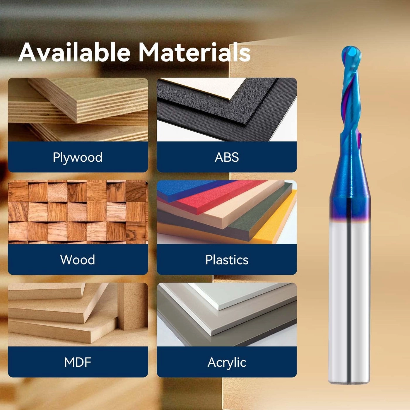 Ball Nose End Mill - 1/8 inch 1/4 inch