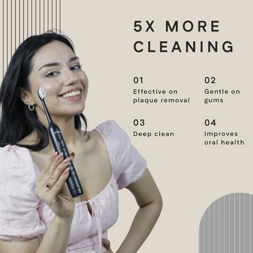 Sonic Electric Toothbrush - Rechargeable IPX8 Waterproof 5 Cleaning Modes