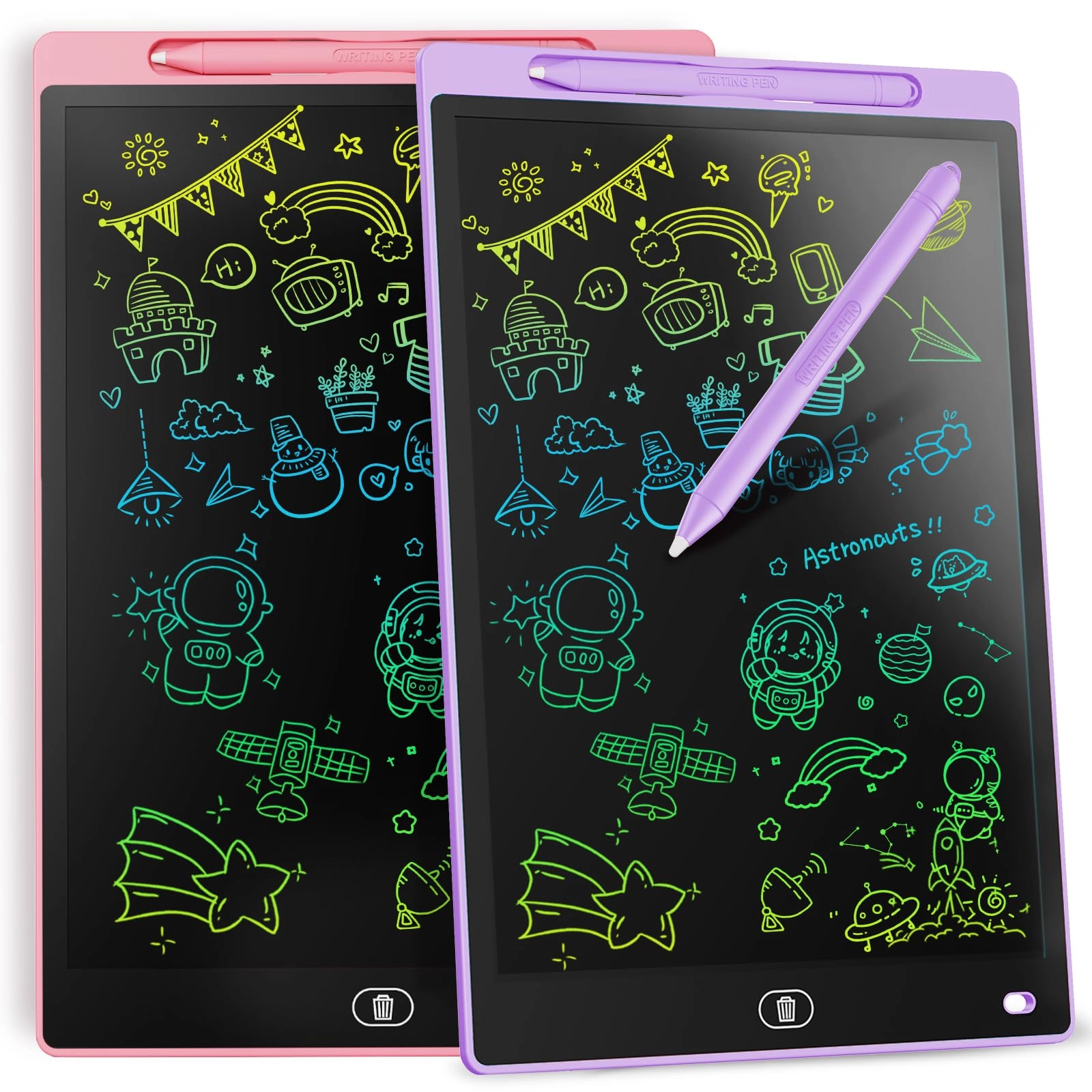 Genialba LCD Writing Tablet - 2 Pack Chalk