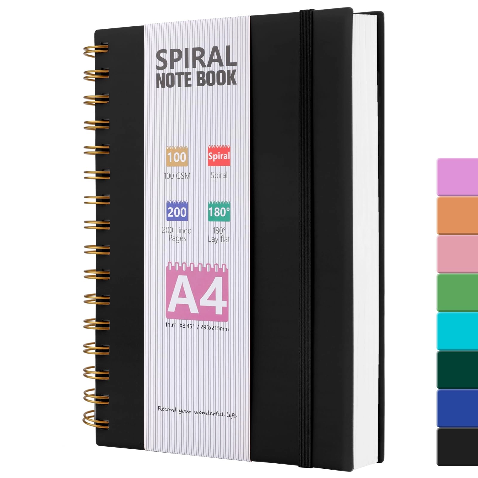 Notebook A4 Spiral - Lined 200 Pages