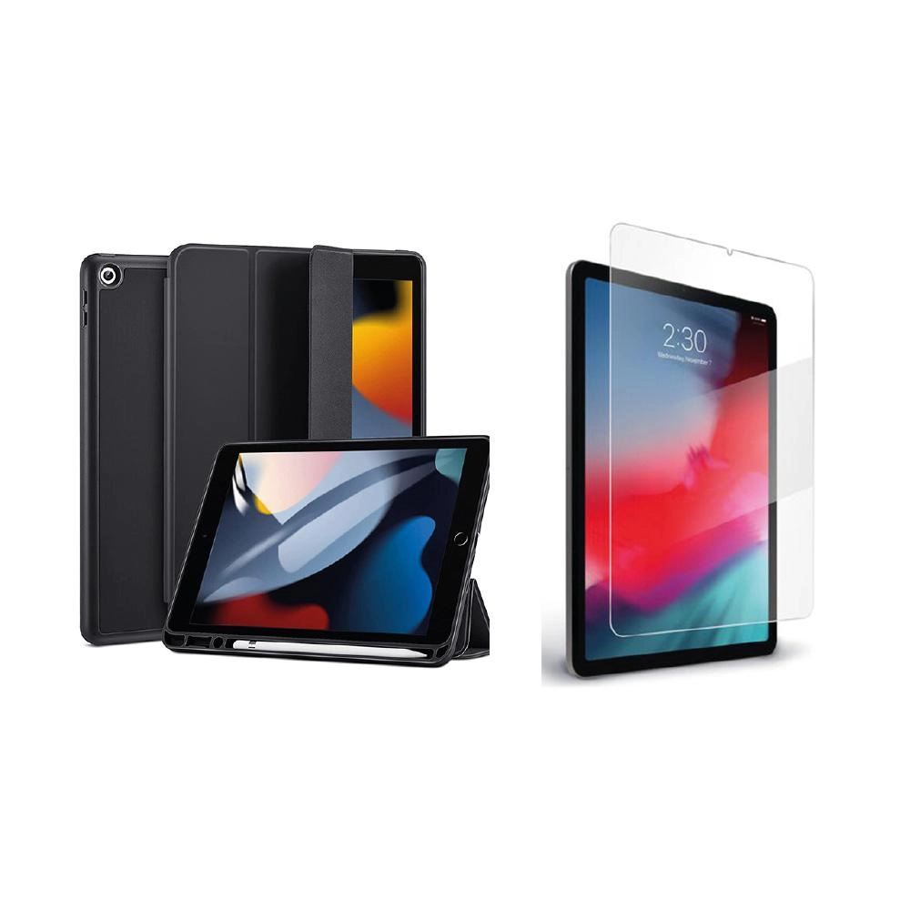 S6 Lite Case - Black + HD screen protector for Samsung Galaxy S6 Lite