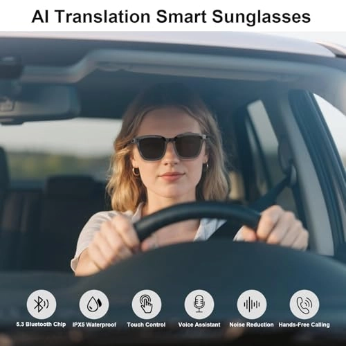Ai Smart Glasses - ChatGPT AI Real-Time Translation 110+ Languages Bluetooth 5.3