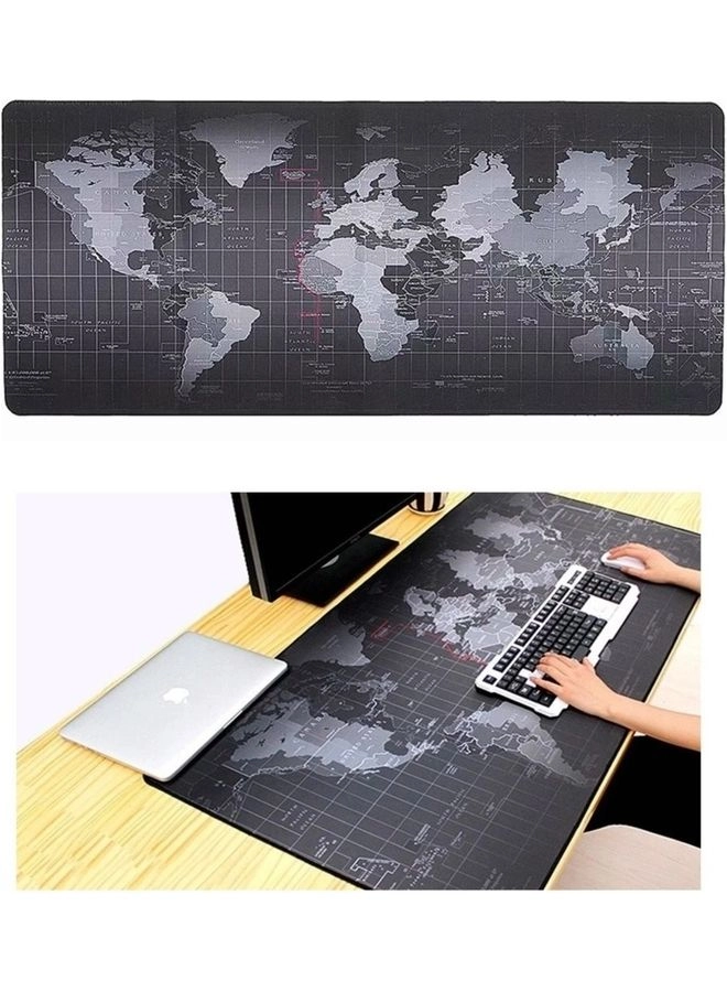 MARGOUN World Map Large Rubber Gaming Mouse Pad - 90x40 cm