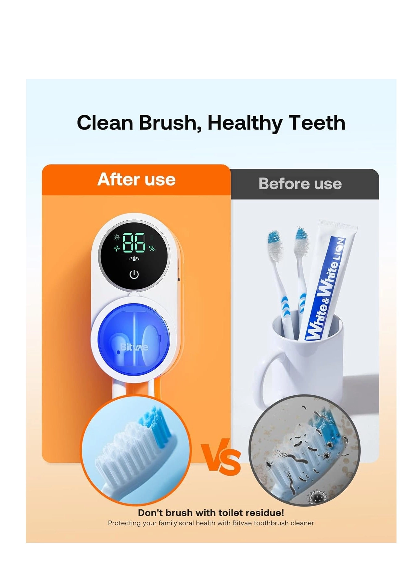 Toothbrush Cleaner - Wall two