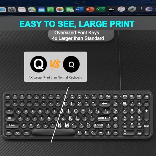 Large Print Backlit Keyboard - US Wired