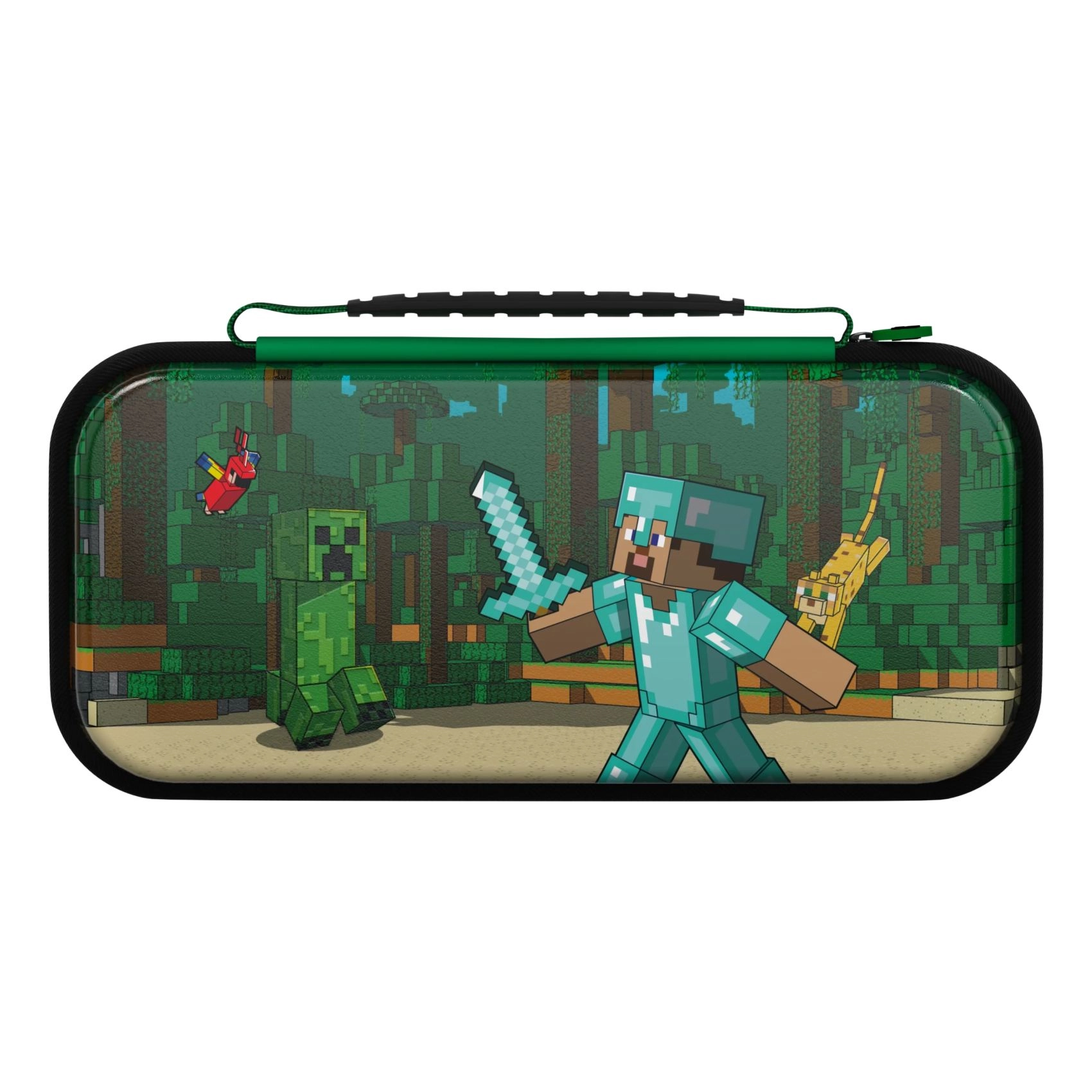 Pdp Gaming Realmz Travel Case - Nintendo Switch Minecraft Forest Battle Glow in the Dark