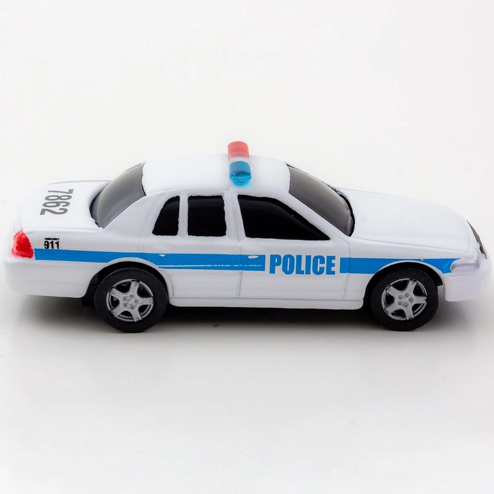 Pullback Real Gears Police Car - White 3 +