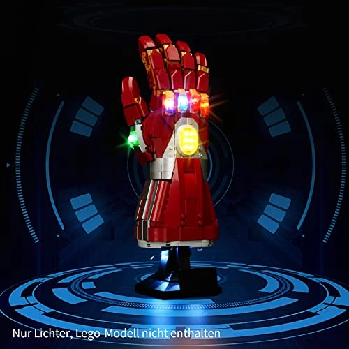 LED Light Kit - Plastic Marvel 1 for LEGO Iron Man Nano Gauntlet 76223