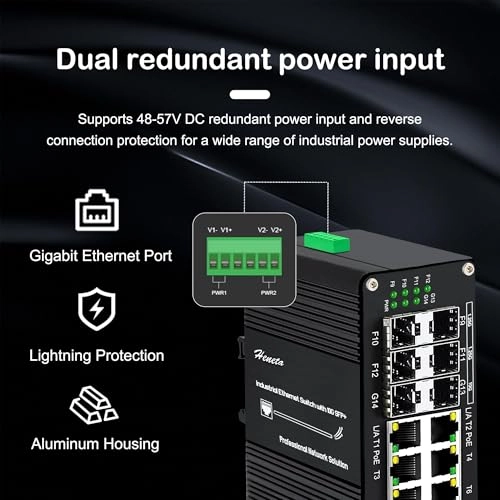 6SFP+8 RJ45 Ports with PoE 8-ports