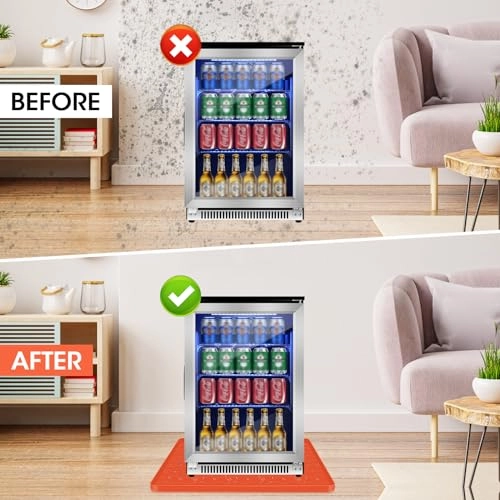 Mini Fridge Silicone Mat - 24''x24''x0.6'' Orange