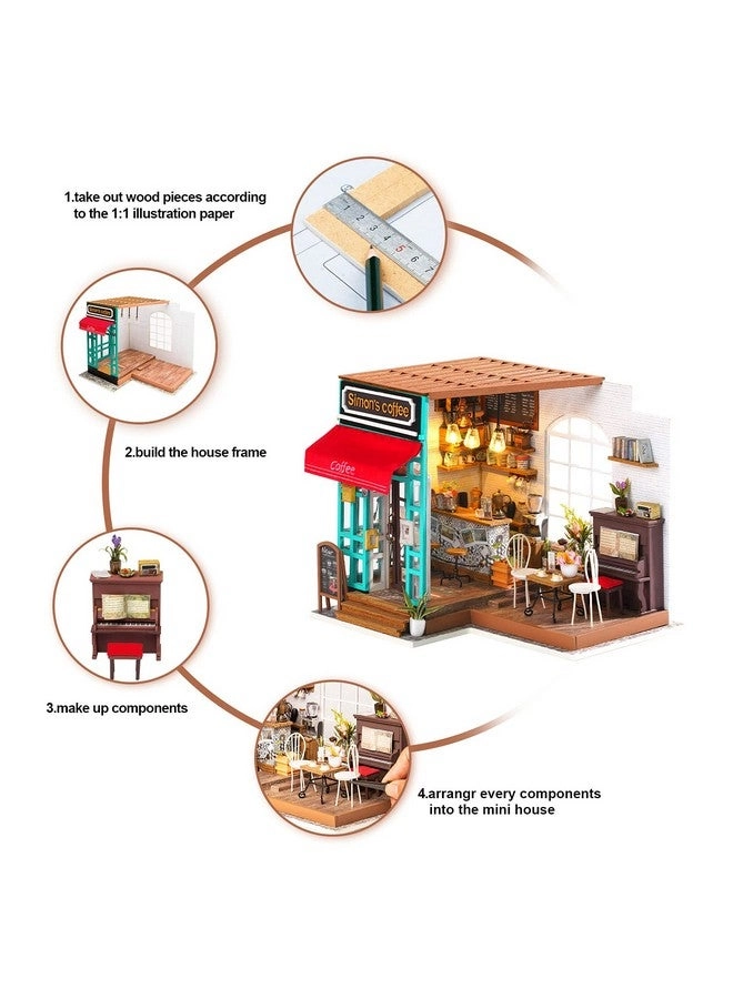 DIY Miniature Dollhouse Kit - Simon's Time Cafe