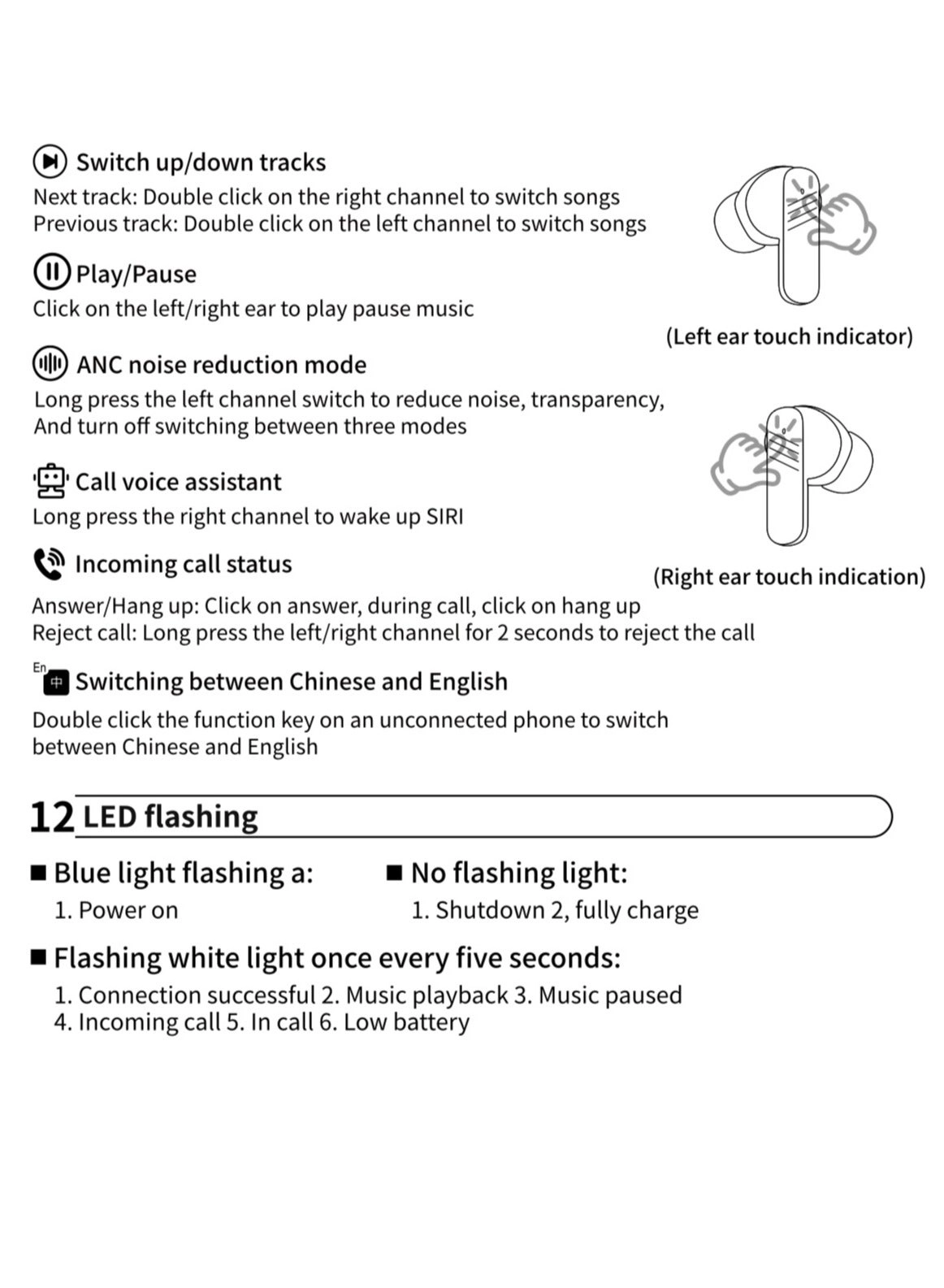 ANCTSW Wireless Earbud
