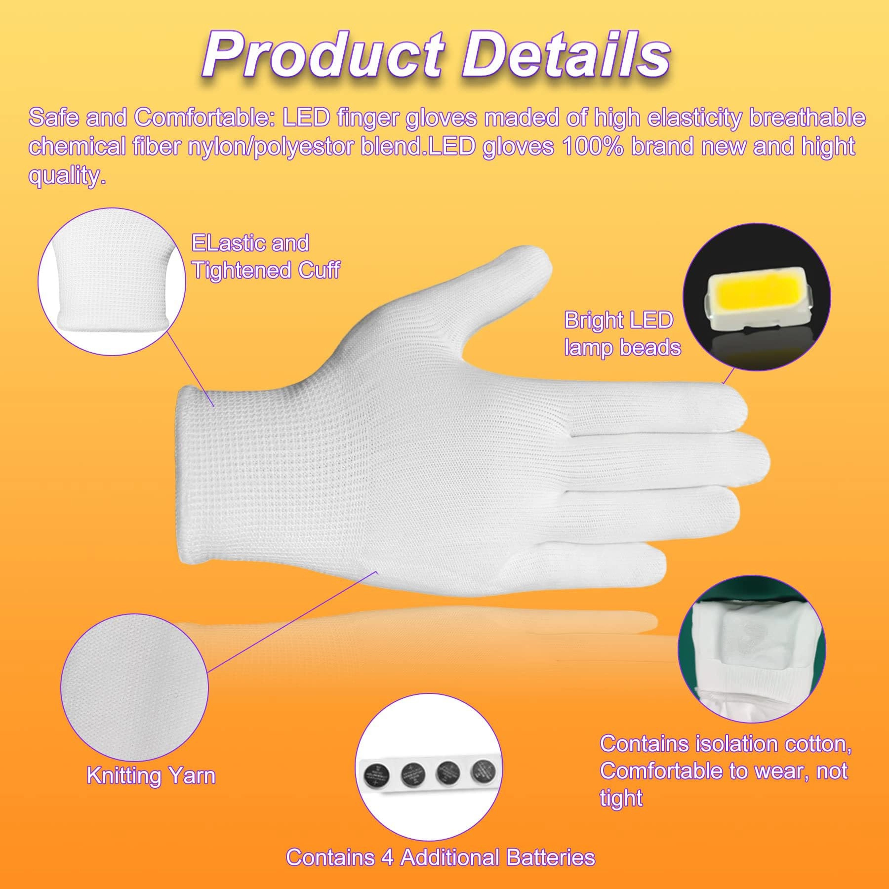 LED Gloves - 8-13 years