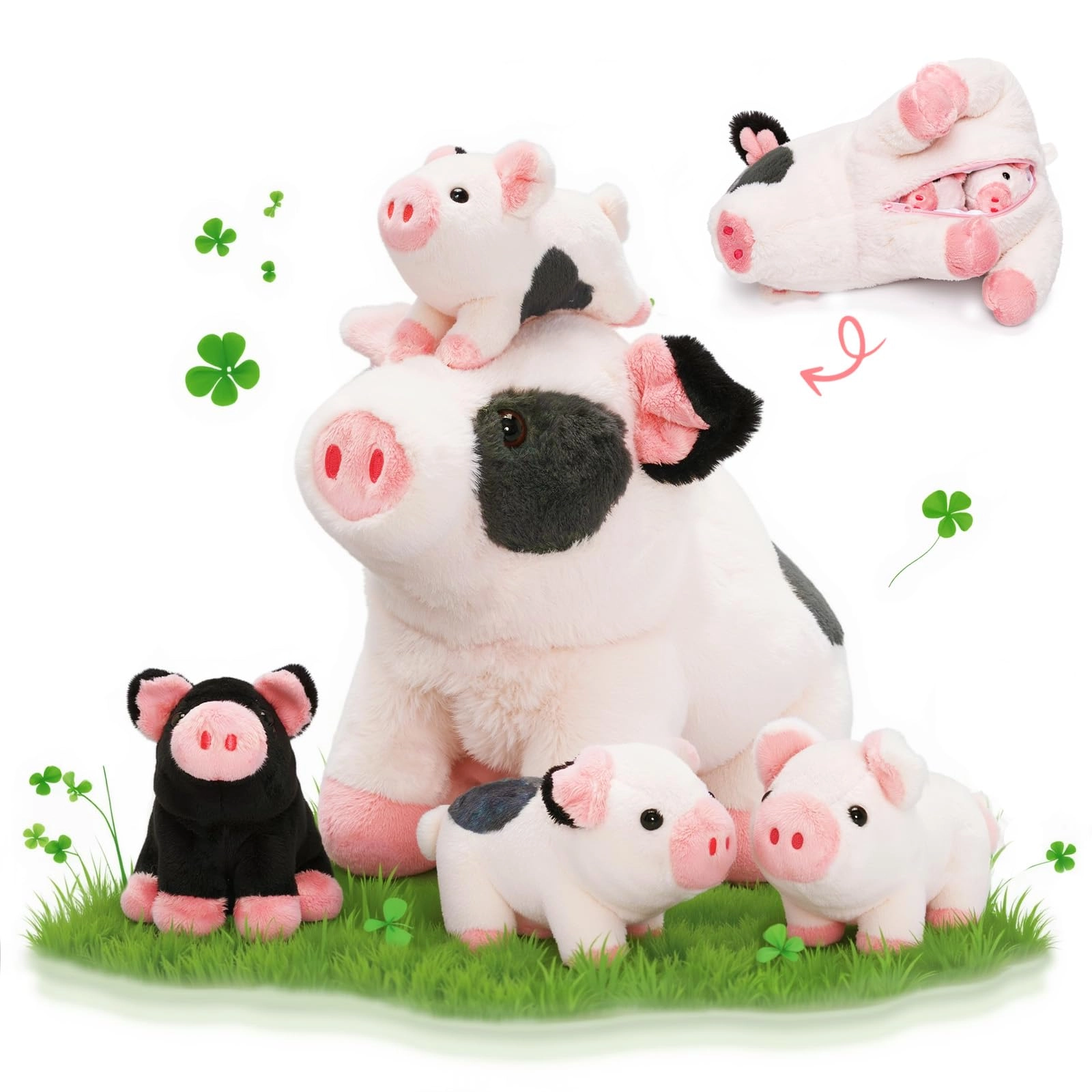 OUOZZZ Peppa Pig OZDO000ANI1752F0 20 cm Plush - 5-piece Spotted