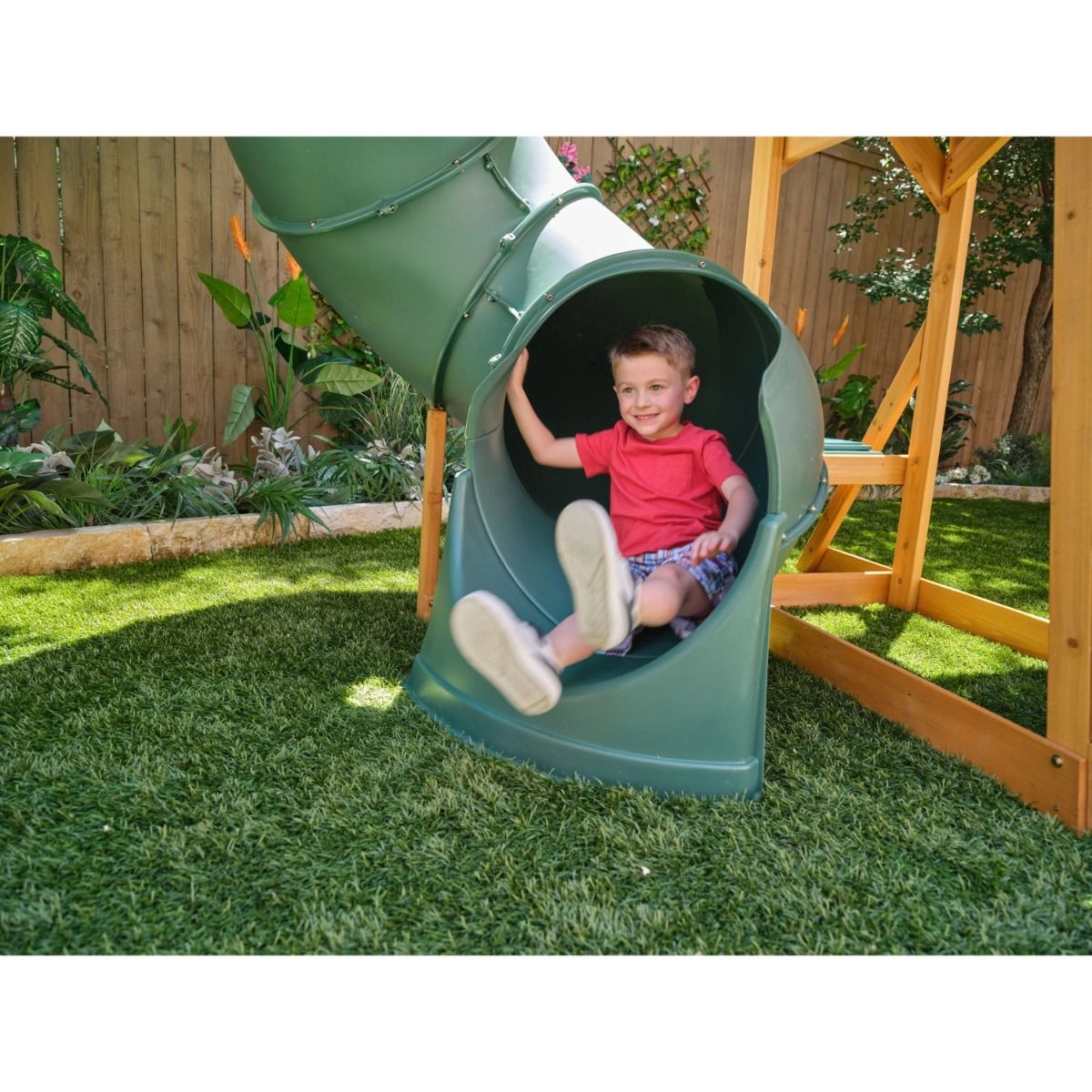 Bear Cave Lodge - Wooden Swing Set
