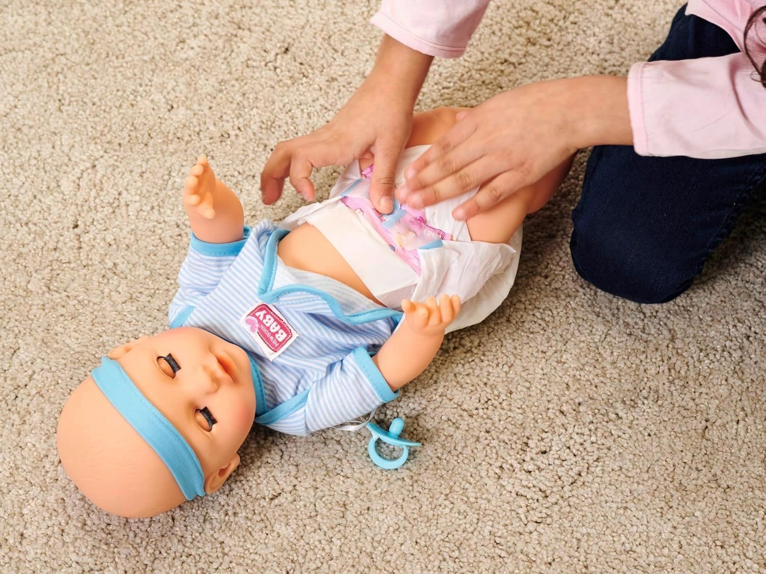 New Born Baby Doll - 43cm Light Blue Ages 3+