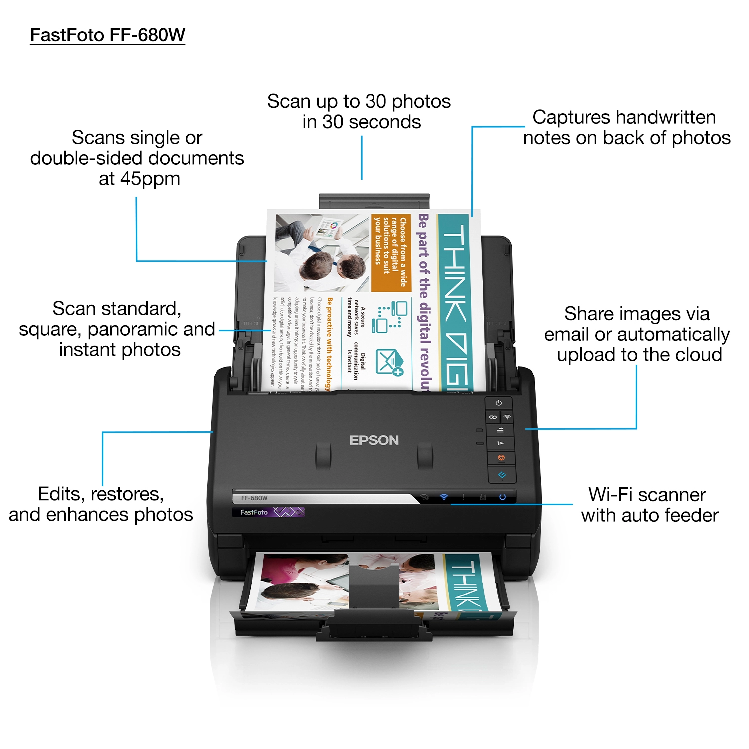FF-680W - Wireless Photo Document Scanner 600 DPI