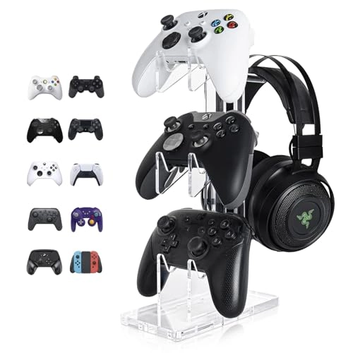 Universal 3 Tier Controller Holder and Headset Stand - PS4 PS5 Xbox ONE Switch