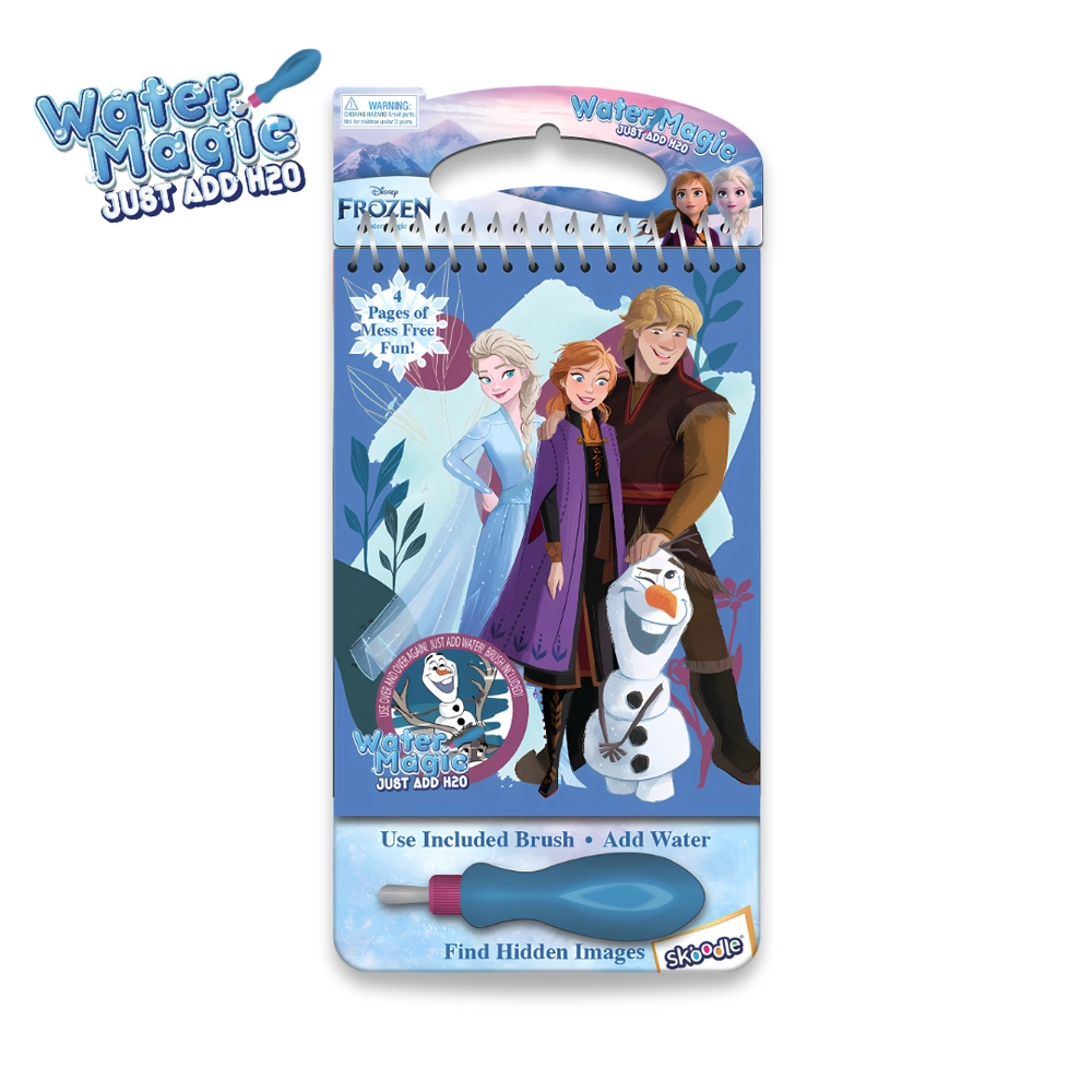 Frozen Water Magic Pad - 4 reusable reveal pages 1 reusable water brush