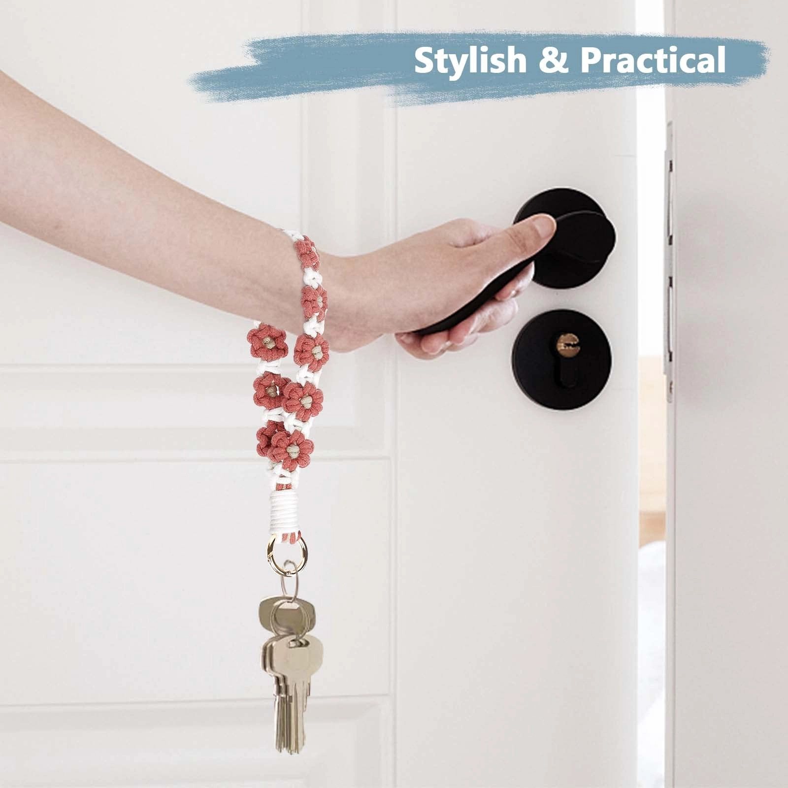 Boho Macrame Keychain - Car