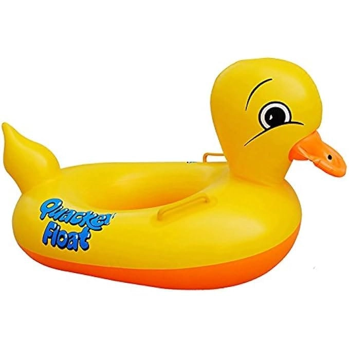 Kidwala Infant Pool Float Duck - Inflatable Baby Boat Double Handle
