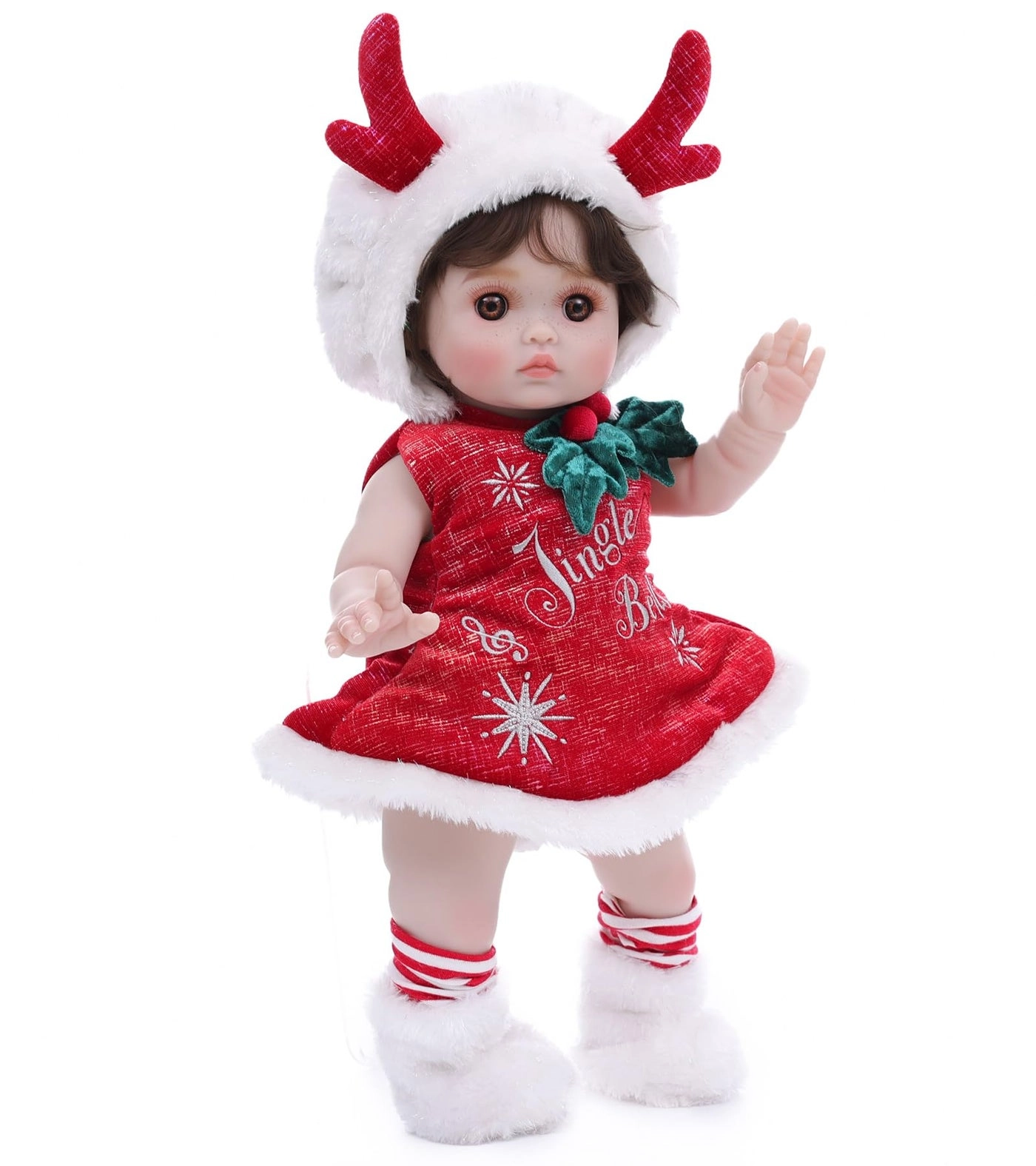 Reborn Toddler Baby Doll - 18 Inch Full Vinyl Body Freckles