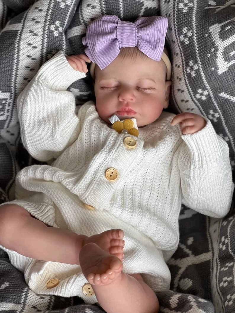 Loulou Reborn Baby Doll - 19 Inch Silicone Body