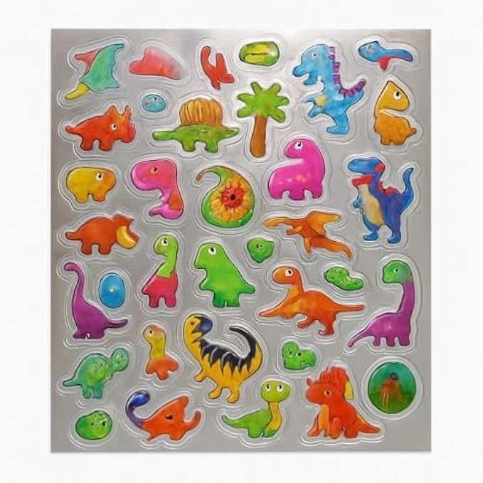 FITTO Dinosaur Sticker Book
