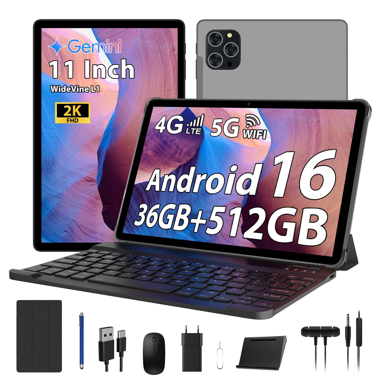 RUSHAR M901-EEA Tablet 11" LTE 12GB RAM 512GB