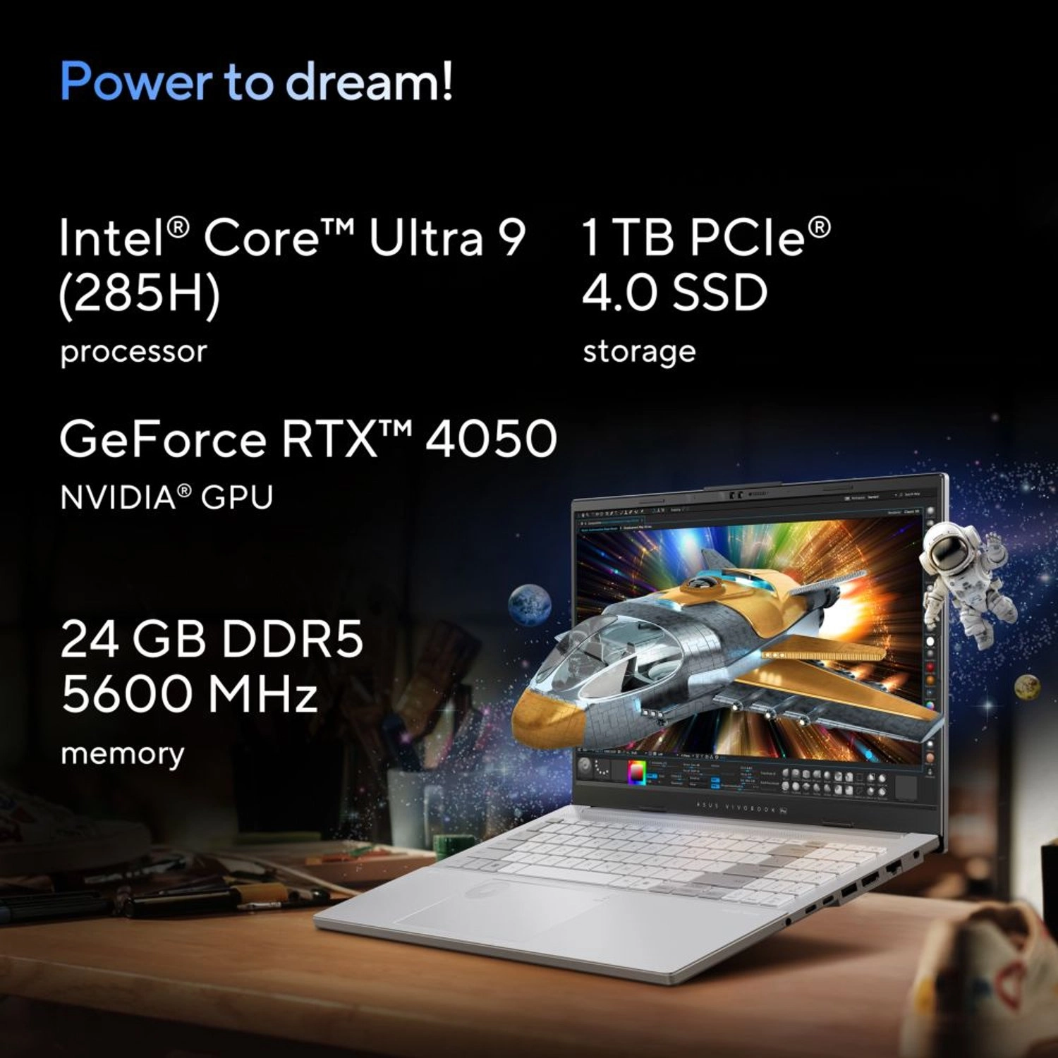 Vivobook Pro 15 N6506CU-MA034W - 15.6'' Core Ultra 9 285H 24GB DDR5 1TB SSD