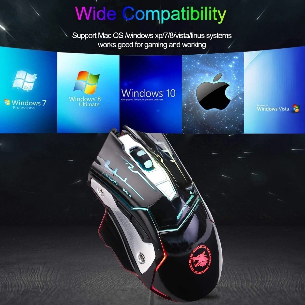 RGB Wired Gaming Mouse - Wired