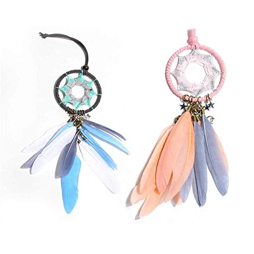 Dreamcatcher - Siderosphere, feathers, lines, wood beads.