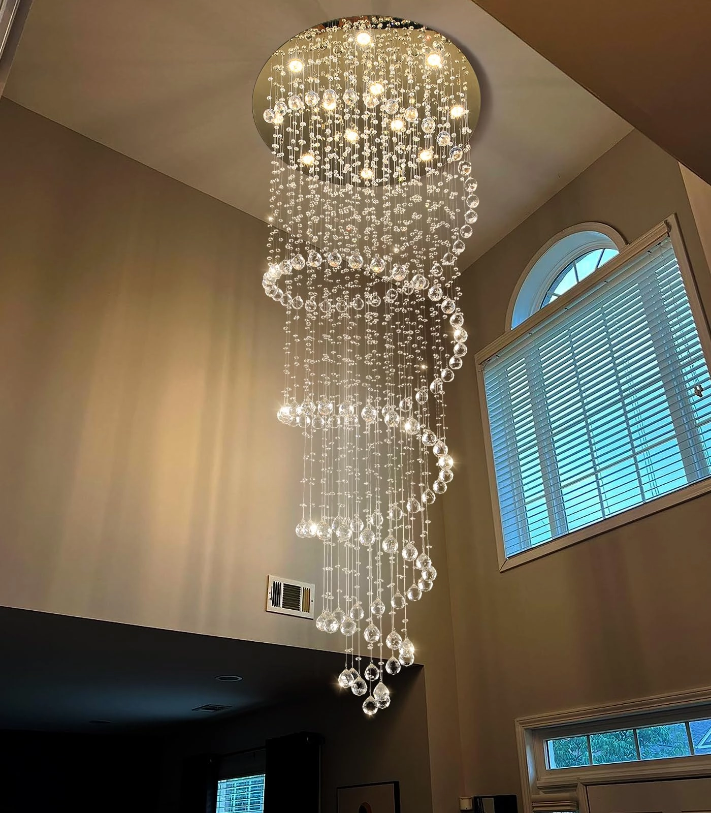 HAIXIANG Crystal Glam Chandelier - 2700K-6000K Dimmable
