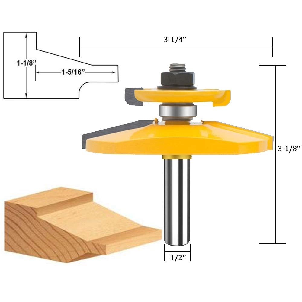 Router Bit Wood Cutter - 1/2-Inch 3PCS