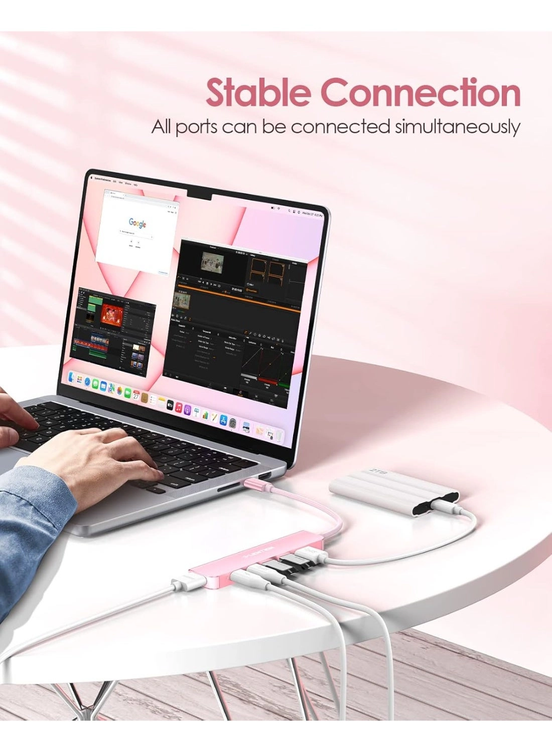 USB C Hub - 6 in 1 4K HDMI 100W PD