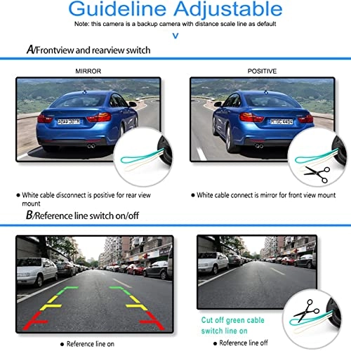 170 Degree White Starlight Night Vision Lens Vehicle Rear/Front View Camera - low-light level 15m Wire HD 720P