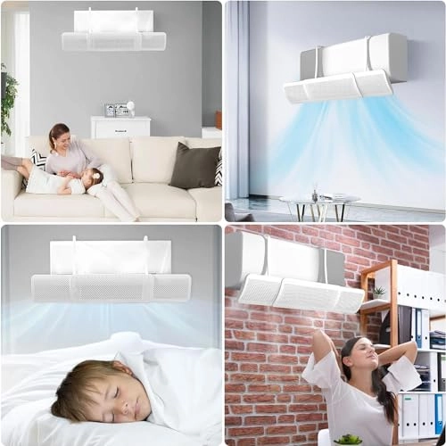 Air Conditioner Deflector - White Universal Adjustable Vent