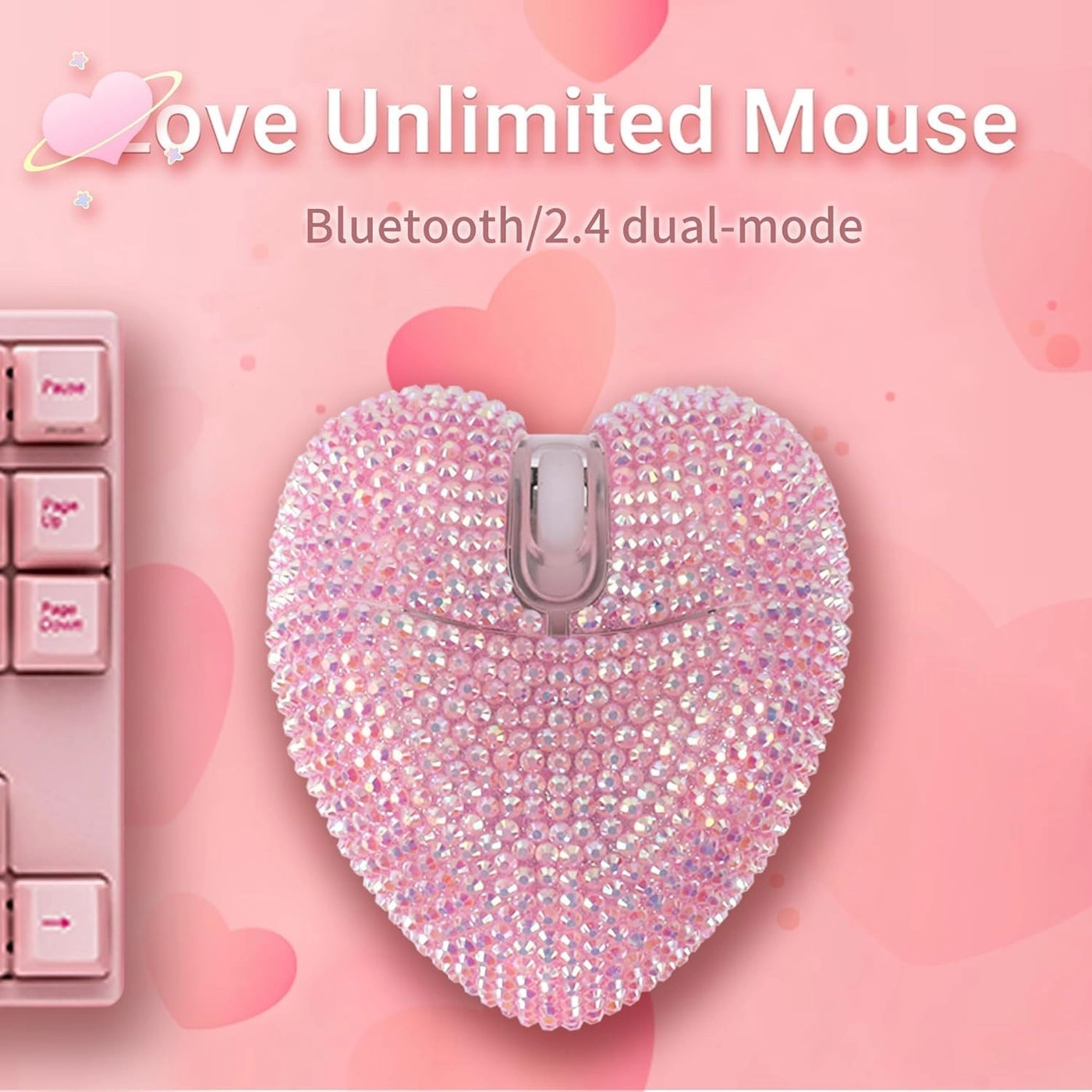 Heart-Shaped Wireless Mouse - Bluetooth USB