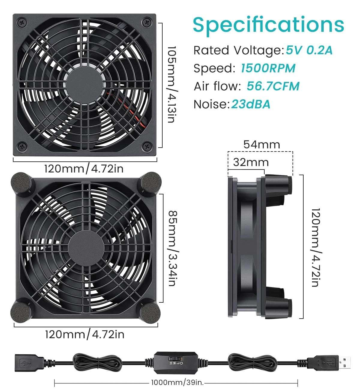 DC Brushless Cooling Fan - 120x120x25mm