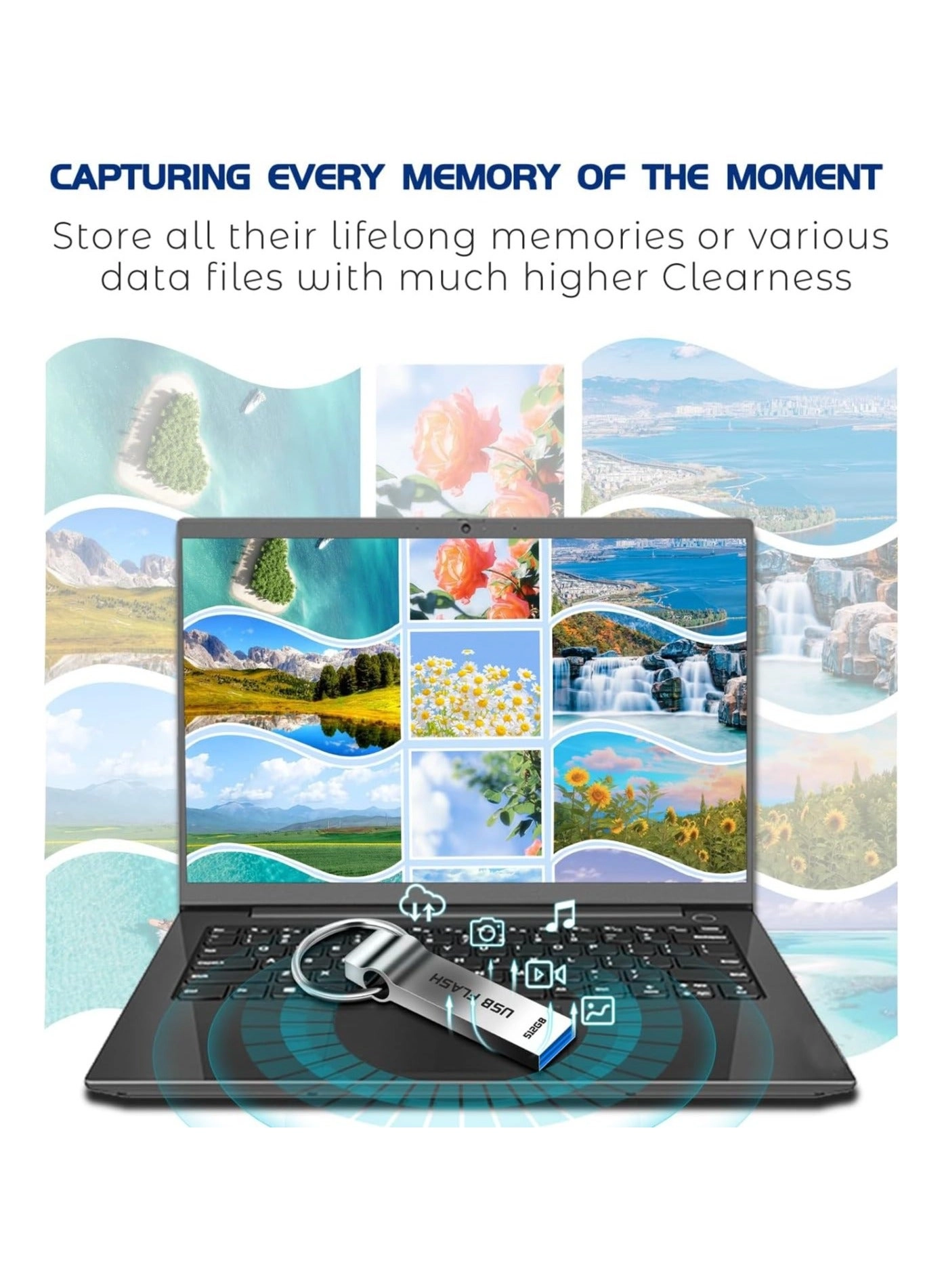 OTG 4 in 1 USB Flash Drive - USB 3.0 Lightning Type-C Micro USB 512GB