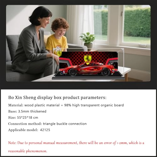 Acrylic Display Case - Compatible with Lego 62 x 30 x 20 cm