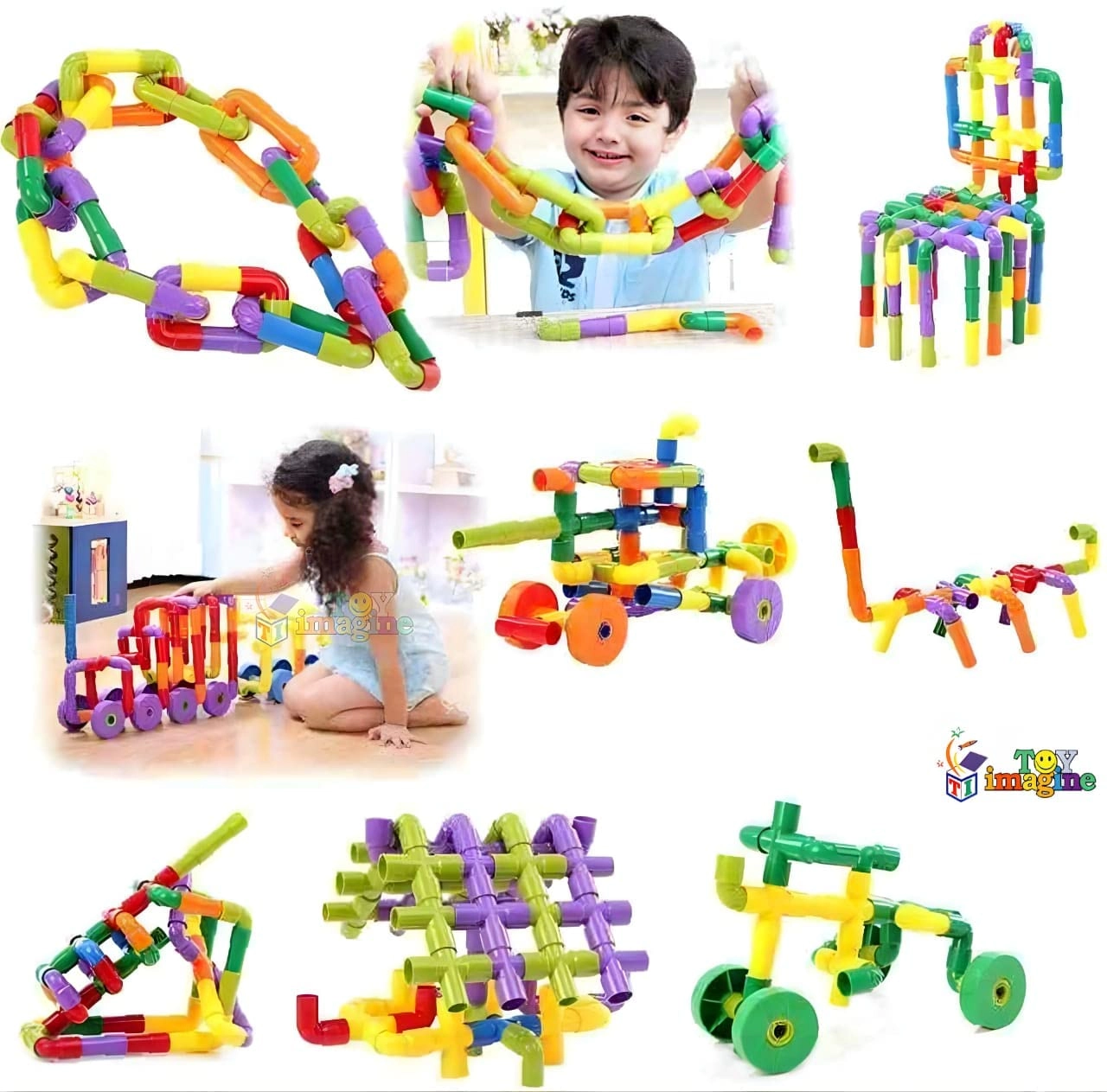 Pipe Building Blocks - 50 pcs