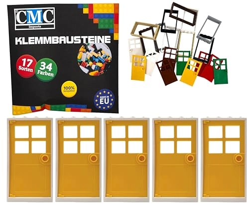 Door Frame - Beige 5 pcs + Door Leaf - Green