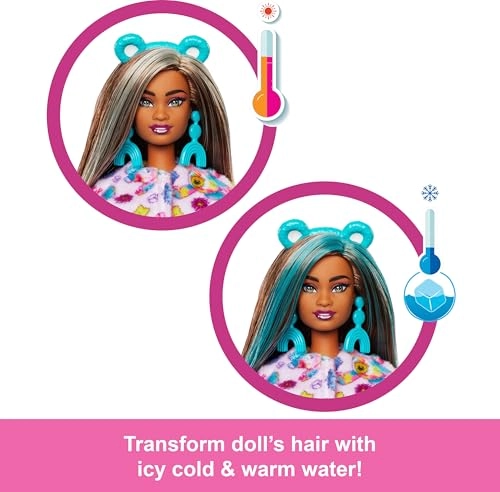 Good Vibes Bear Barbie Fashion Doll - Cutie Reveal Care Bears Series 2 10 Surprises Ages 3+