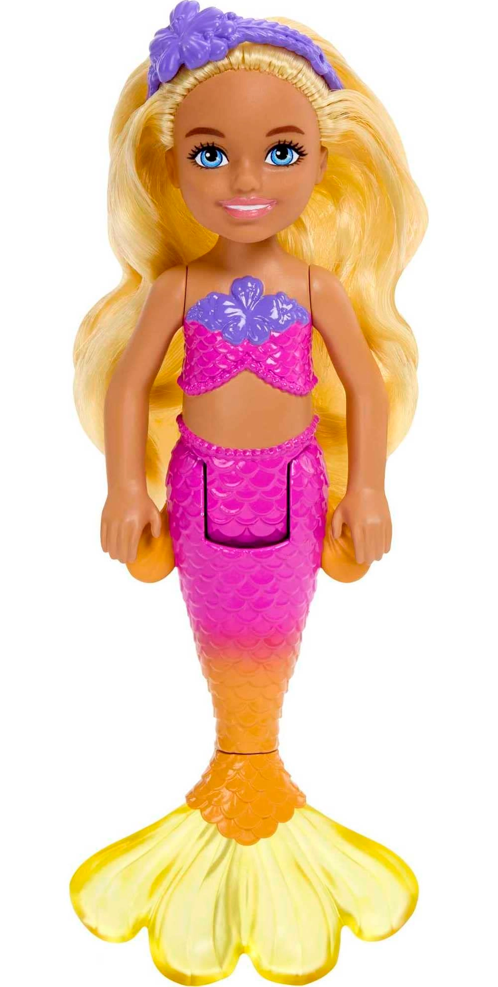 Barbie Chelsea Mermaid Doll - Wavy Blond Hair Ombre Tail Ages 3+